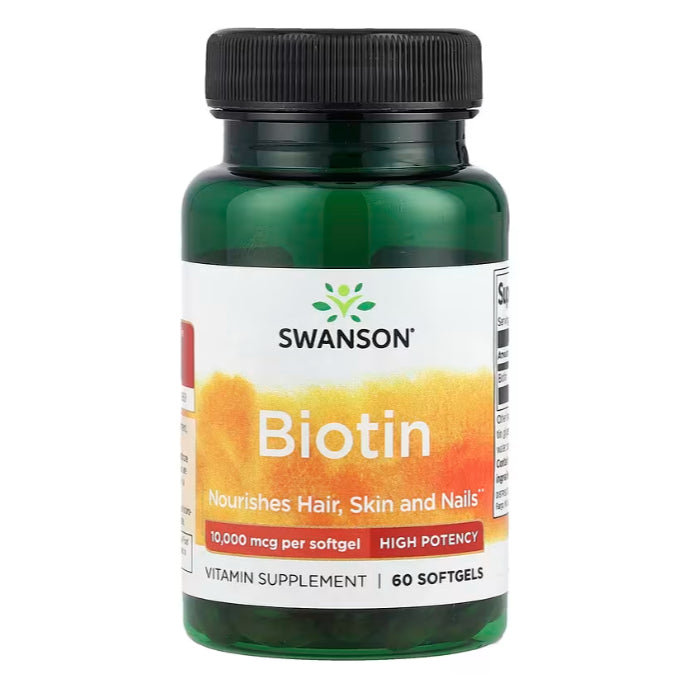 Swanson Ph | Swanson, Biotin, 5000mcg, 10,000mcg, Time-Release, Natural Cherry, Hair, Skin & Nails