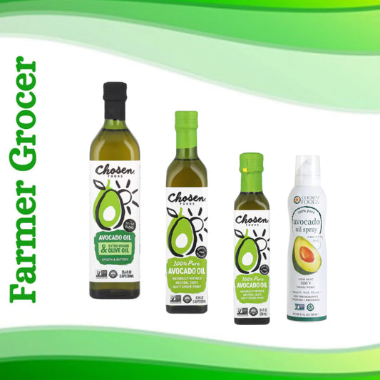 Grocer Farmer | Chosen Foods Avocado Oil Spray,  & Extra Virgin Olive Oil,  100% Pure Avocado Oil,