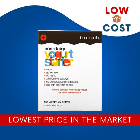 Low Cost PH | Belle+Bella Non-Dairy Yogurt Starter, 4 Packets, (5 g) Each 2 Billion Live Cultures