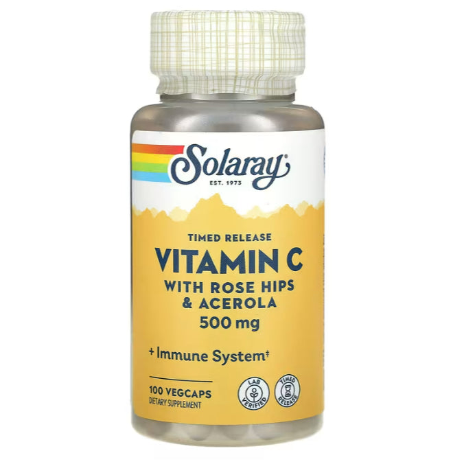 LowCostPh | Solaray, Liposomal Vitamin C, 500 mg, 100 VegCaps,  Buffered Super Bio Vitamin C,1,000mg