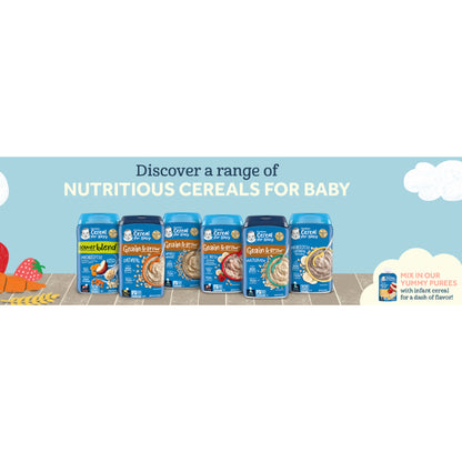 NaturalSolutions | Gerber, Cereal for Baby, Grain & Grow, 1st, 2nd Foods, Power Blend, Oatmeal, Rice