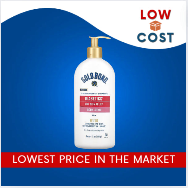 LowCost PH| Gold Bond, Diabetics, Dry Skin Relief Body Lotion, Aloe, (595 g)
