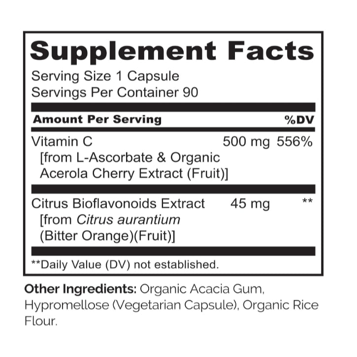 LowCost PH| NATURELO, Vitamin C With Acerola Cherries Plus Citrus Bioflavonoids, 90 Vegetarian Caps