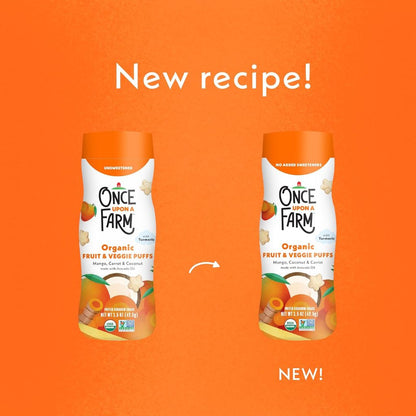 Little Sunshine | Happy Baby, Superfood Puffs Once Upon A Farm, Organic Fruit & Veggie Puffs,