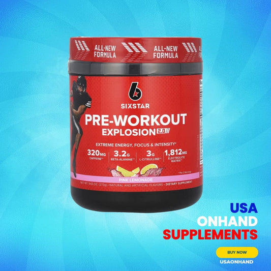USA Onhan d| SIXSTAR, Pre-Workout Explosion 2.0, Pink Lemonade ( Pre-Workout Supplements )