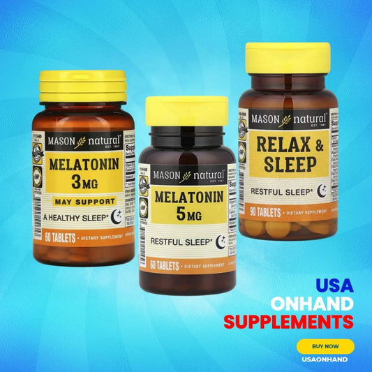 USA Onhand | Mason Natural Melatonin & Relax & Sleep ( Sleep Support )