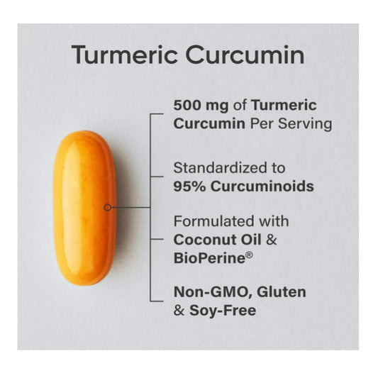 LowCostPH | Sports Research, Turmeric Curcumin, C3 Complex 500mg, Bioperine Black Pepper Extract 120