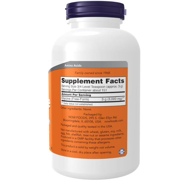 LowCost PH| NOW Foods, Glycine, Pure Powder, 1 lb (454 g) Neurotransmitter Support