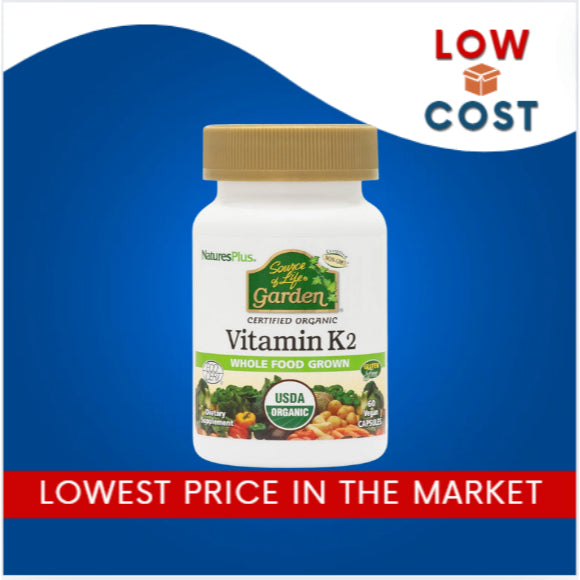 LowCost PH| NaturesPlus, Source of Life, Garden, Organic Vitamin K2, 60 Vegan Caps