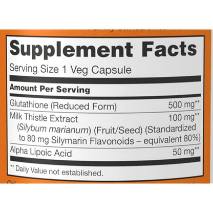 LowCostPh | NOW Foods, Glutathione, 500 mg, 250 mg,  60 Veg Capsules, Free Radical Neutralizer