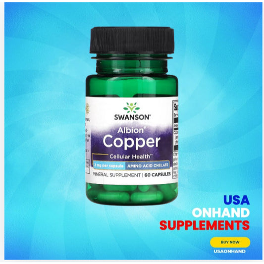 USAOnhand| Swanson, Albion Copper, 2 mg, 60 Capsules