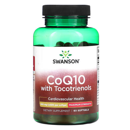 Swanson Ph | Swanson, CoQ10, 10mg, 30mg, 100mg, 120mg, 200mg, w/ Tocotrienols, Cardiovascular Health