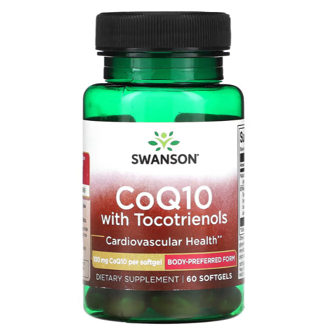 Swanson Ph | Swanson, CoQ10, 10mg, 30mg, 100mg, 120mg, 200mg, w/ Tocotrienols, Cardiovascular Health