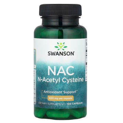 LowCostPH | Swanson, N-Acetyl L-Tyrosine, 350mg, NAC Cysteine, 600mg, 100mg, Respiratory Health
