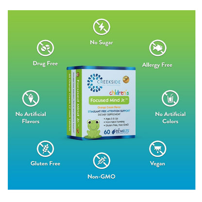 Focused Mind Jr. Focus & Memory Support for Children, Pediatrician Formulated, Stimulant Free Attent