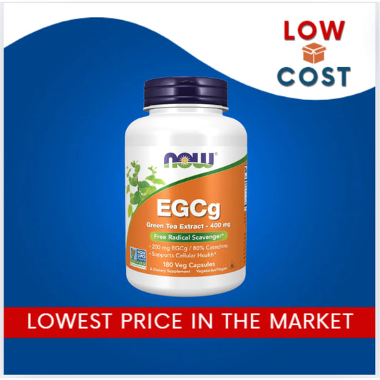 LowCostPH| NOW Foods, EGCg Green Tea Extract ,Dietary,400 mg, Free Radical Scavenger180veg caps