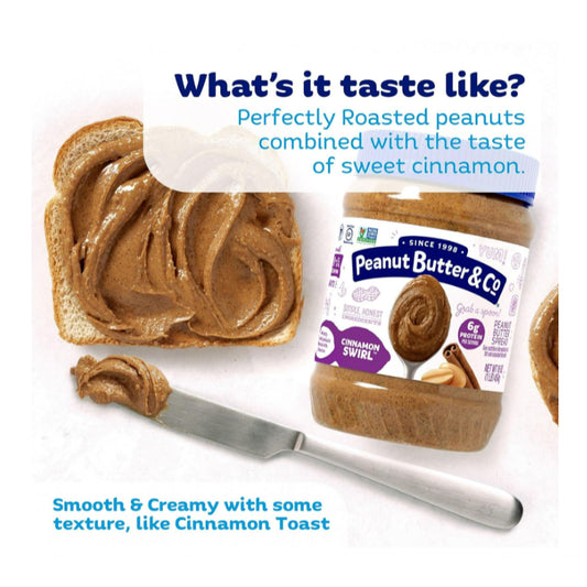 LowCost PH| Peanut Butter & Co., Peanut Butter Spread, Cinnamon Swirl, 16 oz (454 g)