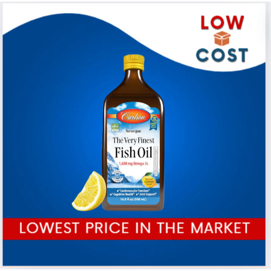 LowCost PH| Carlson - The Very Finest Fish Oil, 1600 mg Omega-3s, Norwegian Lemon for Heart Brain Su