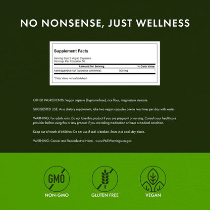 HealthilyYou | Swanson, Full Spectrum Ashwagandha, 450mg, 100 Vegan Capsules Stress Support
