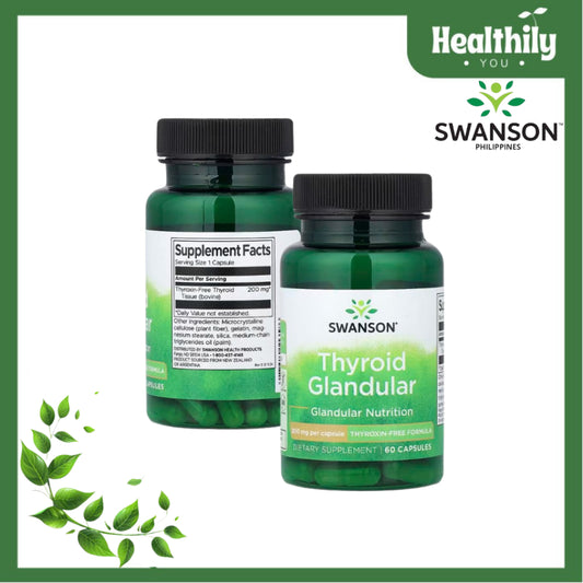 HealthilyYou | Swanson, Thyroid Glandular, 200 mg, 60 Capsules Glandular Nutrition