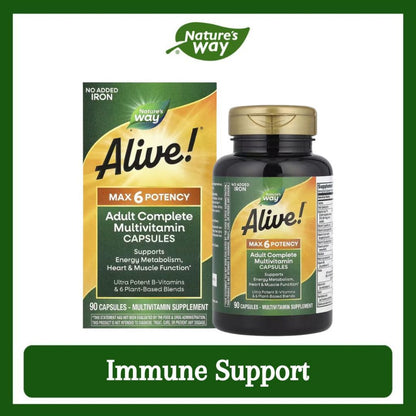 Nature's Way, Alive!® Max6 Potency Multivitamin ( Supports Immune Health )