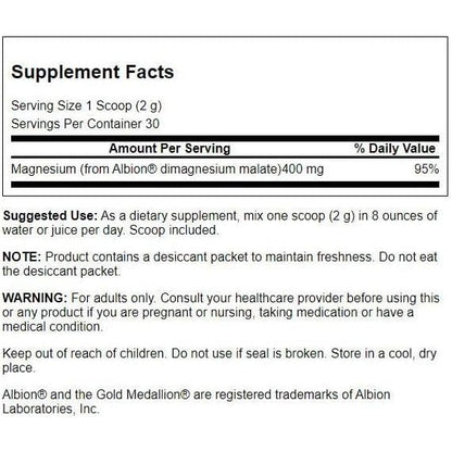 Healthily You | Swanson, DiMagnesium Malate Powder, 2.1 oz (60 g) Supports Healthy Bones