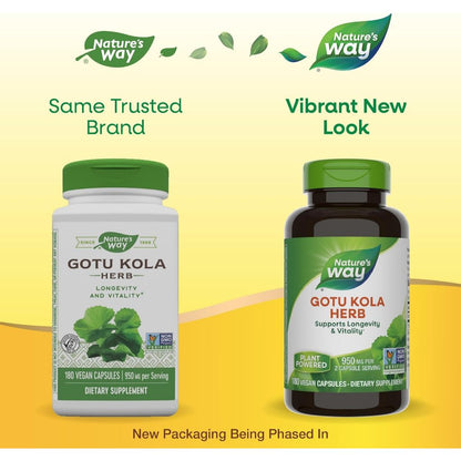 Nature's Way, Gotu Kola Herb ( Cognitive Support, Circulatory Health, Stress and Anxiety Relief )