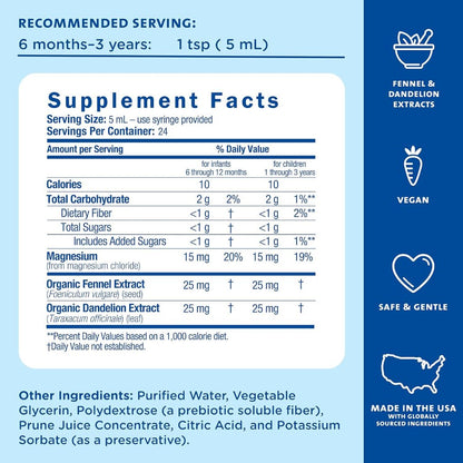LittleSunshine | Mommy's Bliss, Baby Constipation Ease + Probiotics, Age 6 Months+, Parabens free