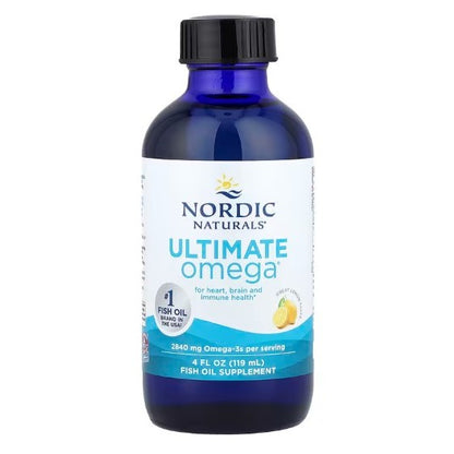 NaturalSolutions | Nordic Naturals, Ultimate Omega, Lemon, 1280 mg, D3, 2X, Heart, Brain and Immune