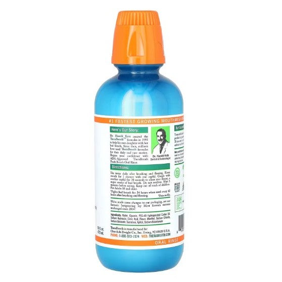 NaturalSolutions | TheraBreath, Fresh Breath Oral Rinse, Invigorating Icy Mint, Fights Bad Breath