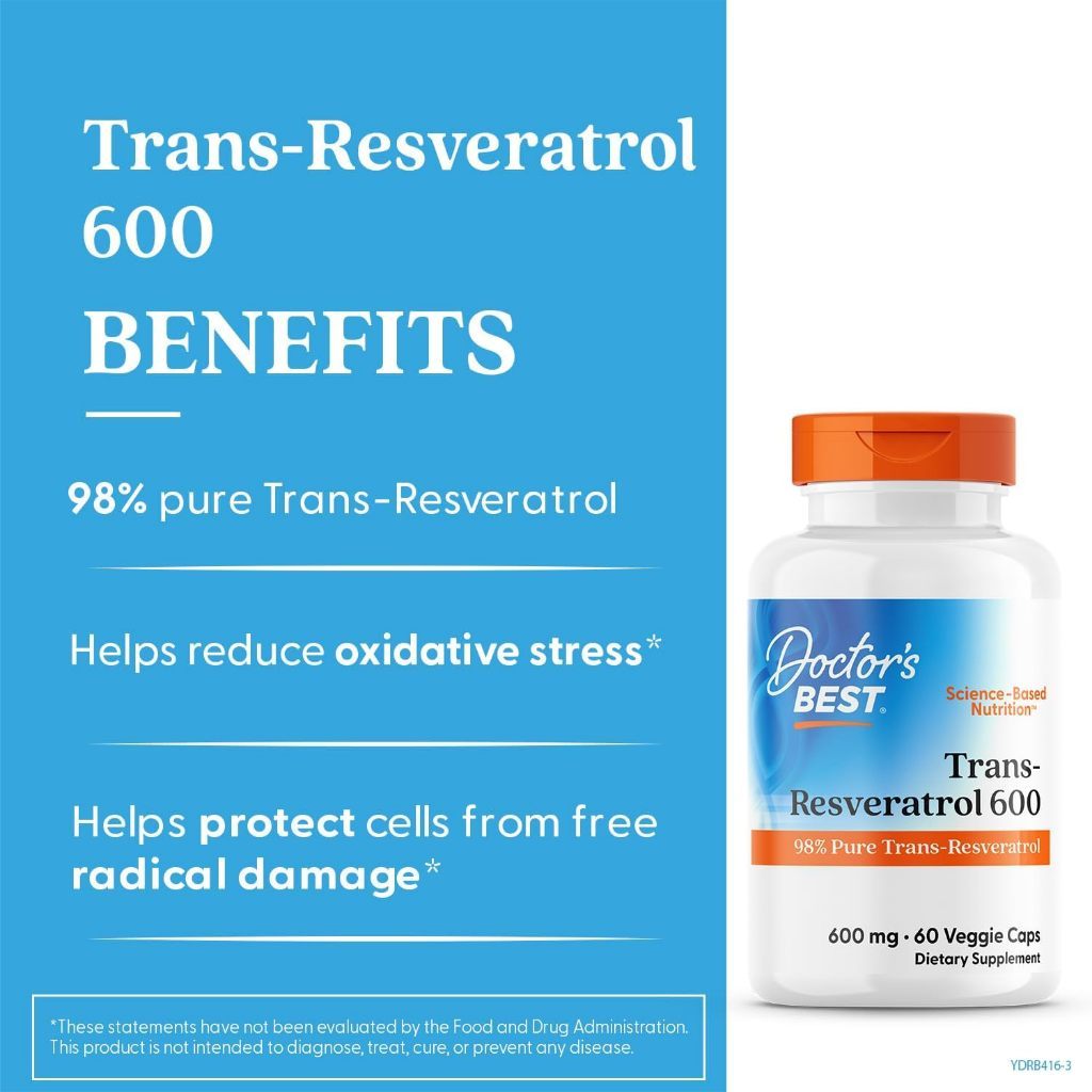 USA Supplements | Doctor's Best, Trans-Resveratrol ( Heart & Circulatory Support )