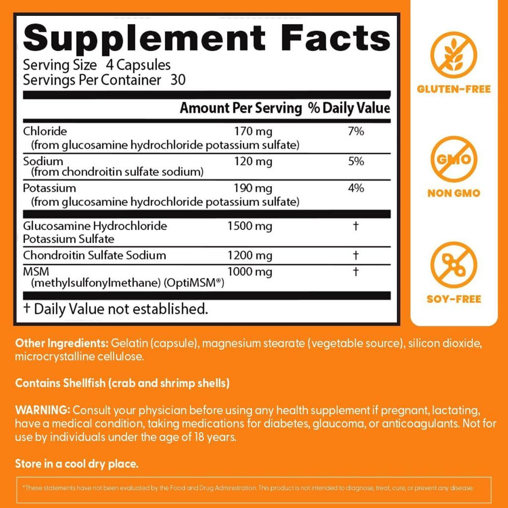 USA Supplements | Doctor's Best, Glucosamine Chondroitin MSM ( Joint Comfort & Mobility )