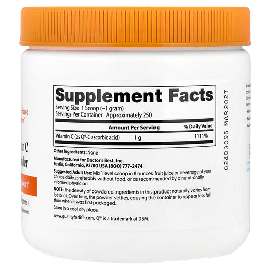 USA Supplements | Doctor's Best, Pure Vitamin C Powder ( Immune System Support )