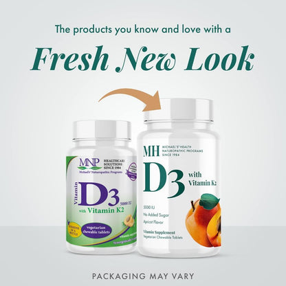 USA Supplements | Michael's Health, D3 with Vitamin K2, Apricot ( Bone Health & Immune Support )