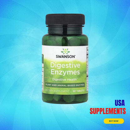 USA Supplements | Swanson, Digestive Enzymes, 90 Tablets ( Improved Digestion Health )