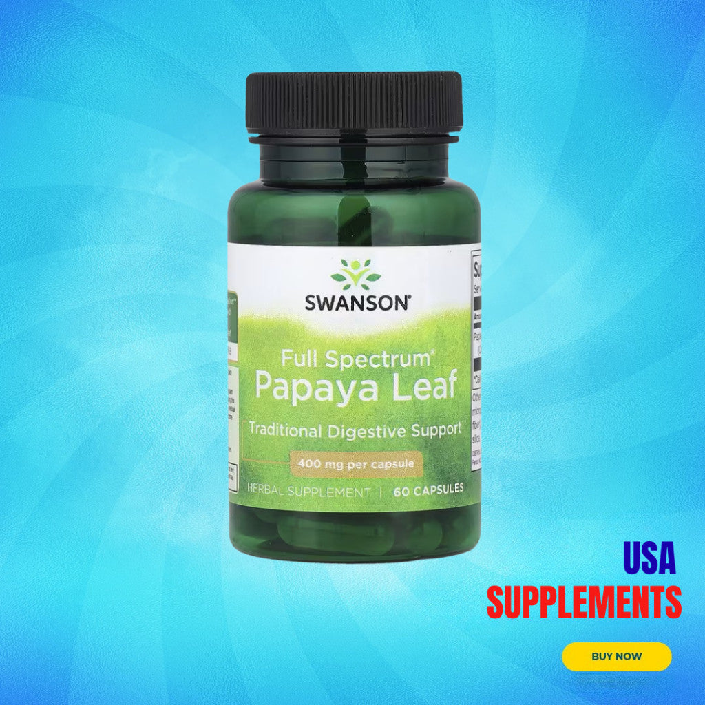 USA Supplements | Swanson, Full Spectrum® Papaya Leaf ( Digestive Support )