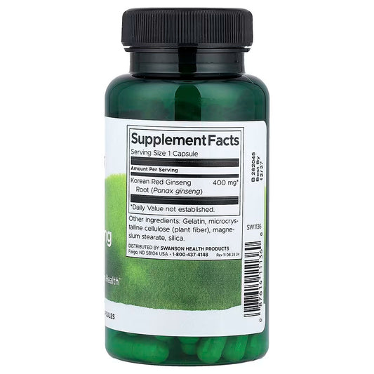 USA Supplements | Swanson, Full Spectrum® Korean Red Ginseng Root ( Brain & Nervous System Health )