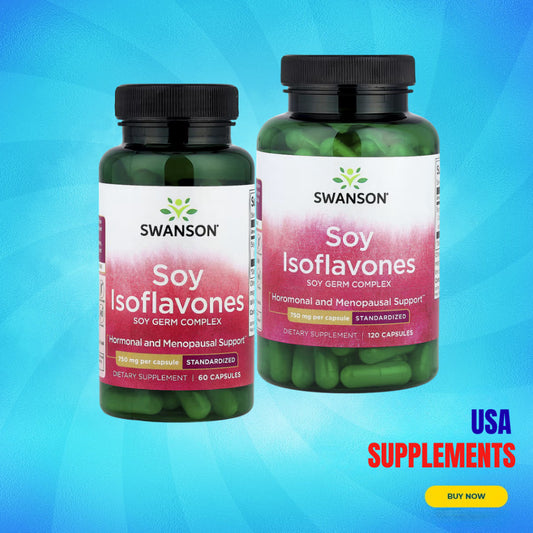 USA Supplements | Swanson, Soy Isoflavones ( Hormonal and Menopause Support )