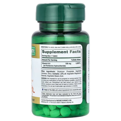 USA Supplements | Nature's Bounty, Vitamin B-6 ( Energy Metabolism )