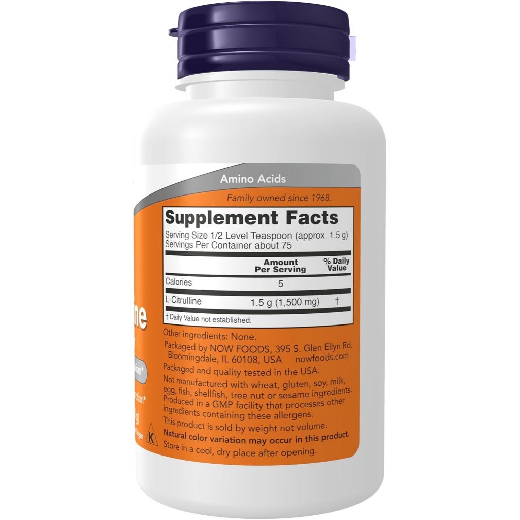 USA Supplements | NOW Foods, L-Citrulline, Pure Powder ( Supports Protein Metabolism )