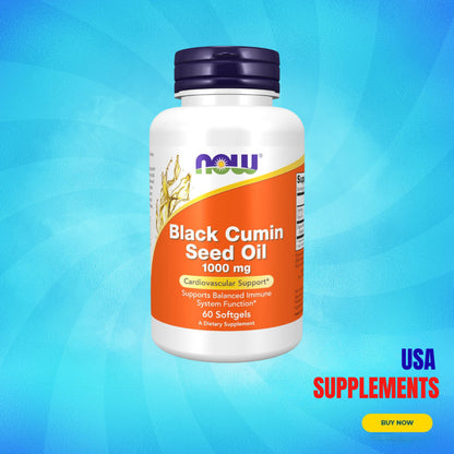 USA Supplements | NOW Foods, Black Cumin Seed Oil ( Cardiovascular Support )