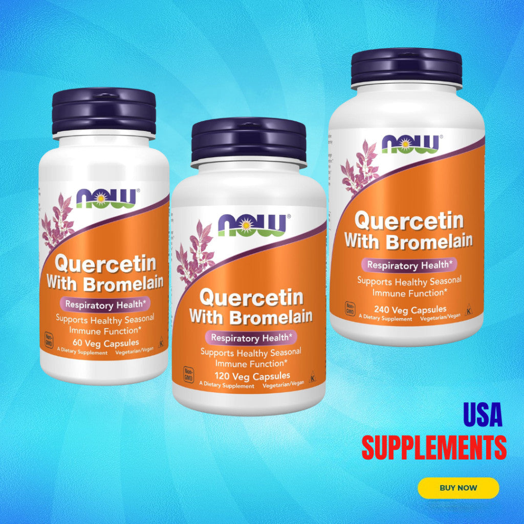 USA Supplements | NOW Foods, Quercetin with Bromelain ( Respiratory Health )
