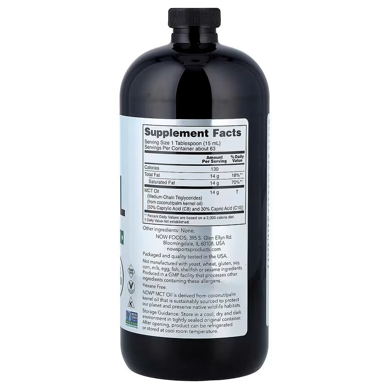 USA Supplements | NOW Foods, Sports, MCT Oil, Unflavored, 32 fl oz ( Weight Management )