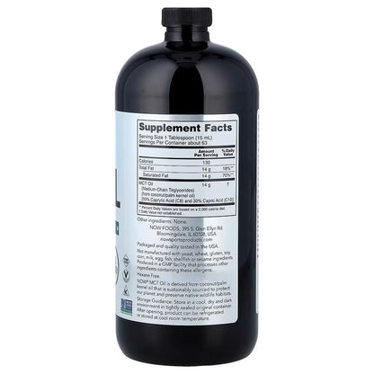 USA Supplements | NOW Foods, Sports, MCT Oil, Unflavored, 32 fl oz ( Weight Management )