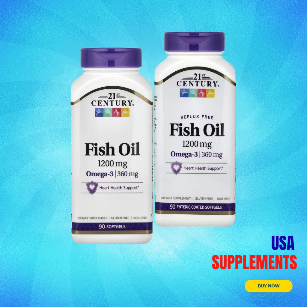 USA Supplements | 21st Century, Fish Oil ( Supports Cardiovascular Health )