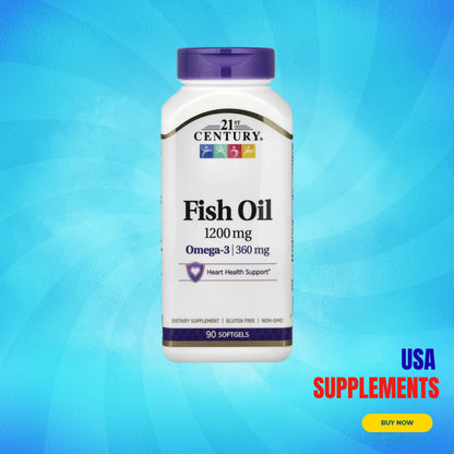 USA Supplements | 21st Century, Fish Oil ( Supports Cardiovascular Health )