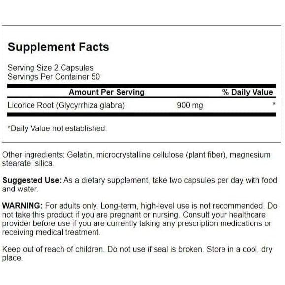 HealthilyYou | Swanson, Licorice Root, 450 mg, 100 Capsules Liver and Respiratory Health