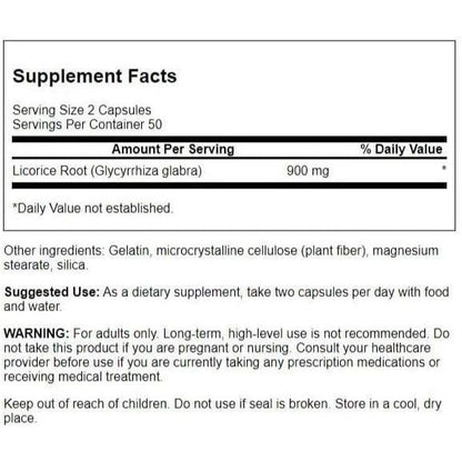 HealthilyYou | Swanson, Licorice Root, 450 mg, 100 Capsules Liver and Respiratory Health