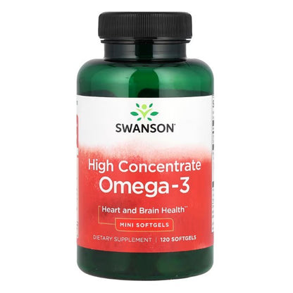 HealthilyYou | Swanson, Omega-3 Fish Oil with Vitamin D, Lemon, Softgels High Concentrate Omega