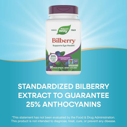 Nature's Way, Bilberry Premium Extract ( May Help Reduce Eye Fatigue, Support Night Vision )